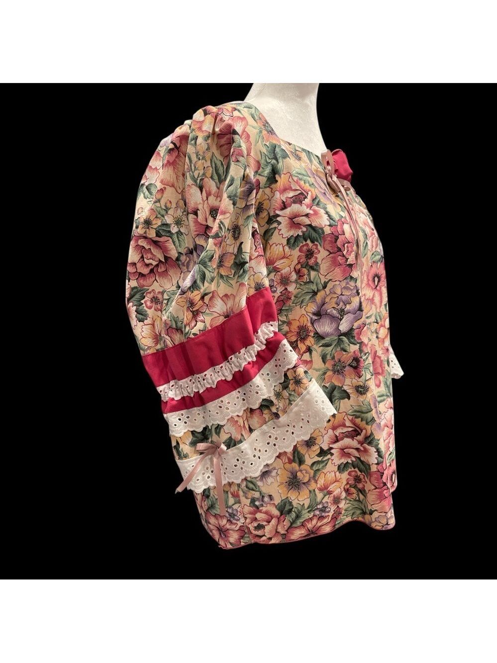 Floral Prairie 2 Piece Set M Cottagecore Romantic Fairycore Vintage Style - Picture 10 of 11